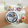 Montres-bracelets Shsby ethnique Floral mousseline de soie douce filles montre fleur tissu montres femmes robe mode quartz femme dames cadeau