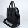 Kolejki luksusowe teczka męska oryginalna skórzana tkanina torebki o dużej pojemności Business Casual High-end Cowhide Laptop Bag 6c
