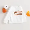 Hoodies Sweatshirts FOCUSNORM 0 3Y Herfst Baby Meisjes Jongens Halloween T-shirts Pompoen Brief Print Lange Mouwen Truien 230830