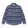 23FW Yeni Kadın Erkek Ceketleri Vintage Denim Gömlek Bahar Sonbahar Yakası Boyun Ceket Yüksek Son Klasik Moda Günlük Sokak Out Giyim Tjamjk53