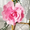 Flores decorativas artificial pe espuma rosa flor cabeça fundo de casamento decoração cadeira festa feriado el casa pendurado na parede
