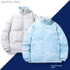 Men's Down Parkas Down Jacket Men's Two Sides Wear Winter Short Style Stand Collar Couple Two Open White Duck Down Plaid Warm Tide Brand Coat Q230831