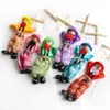 Party Favor 25cm Funny Party Vintage Colorful Pull String Puppet Clown Wooden Marionette Handcraft Joint Activity Doll Kids Children Gifts i0831