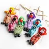 Party Favor 25cm Funny Party Vintage Coloré Pull String Marionnette Clown Marionnette en bois Artisanat Activité conjointe Poupée Enfants Enfants Cadeaux i0831