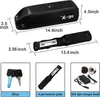 48V 15AH EBIKE BATTERY LITIUM Electric Mountain Batter Batteri Pack med USB Port 4 Pin för 350W 500W 750W 1000W Cyklar Motor