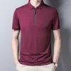 Polos Polos Top Grade Designer Half Zipper Mens Polo koszulki z krótkim rękawem Zrzuć kołnierzy