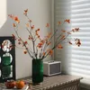 Dekorativa blommor Konstgjorda växter Autumn Faux Leaf Centerpiece Vibrant Fall Leaves For Home Wedding Office Decor Lågt underhåll