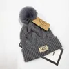 Bonnet classique de styliste, marque de haute qualité, chapeau d'hiver en fourrure pour homme et femme, à la mode, tricoté, pull décontracté