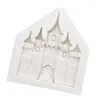 Moldes de cozimento Castelo Silicone Bolo Mold Sugarcraft Chocolate Cupcake Resina Ferramentas Fondant Decoração