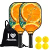 Raquettes de squash en fibre de verre Pickleball Paddles Set-Fruit Series Pickle Ball Raquette Prise confortable Excellent contrôle Raquette pour hommes femmes 230831