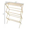 Hangers Racks Portable Bamboo Clothes Drying Rack Collapsible and Compact for IndoorOutdoor Use 230830