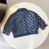 Bambini Ragazze ragazzi Giacca di jeans giacche per bambini Set cappotti firmati per bambini maniche lunghe Lettera marca bambino Abbigliamento da ballo per scuola all'aperto Primavera Autunno Inverno