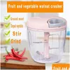 Fruktgrönsaksverktyg VKTech Mtifunction Manual Meat Grinder Chopper Mixer Shredder Nut Grater Kitchen Gadgets Supplies Drop C1111 DHB6M