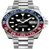 Clean CF II GMT VR3285 Pepsi Automatic Mens Watch Vermelho Azul Cerâmica Moldura Preta Dial 904L OysterSteel Pulseira Super Edition Mesmo S281d