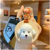 Portachiavi Cordini Portachiavi Fashionself 3D Mticolored Cute Dog Pu Pelle Difesa Lega Regalo Per Ragazza Amica Coppia Miri22 Drop Delive Dhk7E