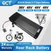 36V Electric Bicycle Battery 48V 20AH 25AH Samsung Cells Rear Rack Ebike Lithium Battery Pack For 250W-1500W Motor