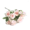 装飾的な花シミュレートされた花の春小さなバラのフェイクウェディングシルク人工手術リスト装飾