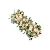 Fiori decorativi 50 cm Peonia artificiale Rosa Ortensia Fila Decorazioni di nozze Sfondo Tavolo Disposizione delle pareti Arco Palloncini Fiore finto