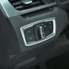 Kolfiberstil Bilstrålkastare Knappen Ramdekoration Täcktrim för BMW X1 F48 2016-18 X2 F39 2018 ABS STYLING289R