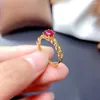 Cluster Rings Fashion Ruby Ring Natural And Real 925 Sterling Silver For Men Or Women Female Engagement Jewelry