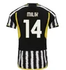 Fani Player2023 2024 Kostic Chiesa Soccer Jerseys Pogba Milik 23 24 Vlahovic Danilo Kean Locatelli Arthur Bono Bonocci cuadrado McKennie Men Kit Kit Football Shirts