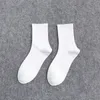 Unisex Socks Women Men White Black Crew Socks Female Male Solid Color Socks Short Cotton Sock Striped Soks Spring Summer Sox