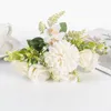 Fiori decorativi Rose di seta Ortensia Bouquet da sposa artificiale Vasi per accessori per la decorazione domestica Album di ghirlande di Natale