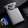 Jobon New Rocker Double Torch Jet No Gas Lighter WindProof Cigartette Flint Flint Inflated Accessories Gadgets Gift R57z