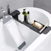 Baignoire étagère de baignoire Caddy douche support extensible support plateau de rangement sur le bain organisateur multifonctionnel A10 19 livraison directe T200413263b