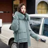 Kvinnors dikerockar Stylish Loose Women Casual Cotton Padded Fashion Winter Parkas Jackor Windbreak dragkedja Kort tjock topp T57