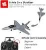 Uçak Modle F16 4CH RC Düzlem 2.4G 6 Eksenli Falco Uzaktan Kumanda Uçak Tek Kişisel Aerobatik Sabit Kanat F22 RC Fighter Model Köpük Oyuncaklar Erkekler için 230830