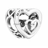 Charms hjärta strålande kärlek mamma charm passar armband 925 sterling sier pärlor för smycken gör diy accessoryscharms charmscharms dropp dhgan