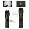 High Power Led Flashlights Camping Torches 5 Lighting Modes Aluminum Alloy Zoomable Light Waterproof Material Use 3 AAA Batteries LL