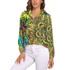 Damenblusen, Retro-Mandala-Bluse, Böhmen-Druck, trendiges Design, Damen-Langarm-Street-Hemden, Sommer-Oversize-Kleidung