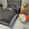 Ensembles de literie de styliste noirs, couette chaude d'hiver, couette de lit Queen Size, taies d'oreiller, livraison directe