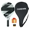 Squash rackets comewin padel racket tennis kolfiber mjuk eva ansikte tennis paddel racket racket med padle väska täcke med gratis present 230831