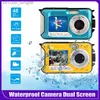 カムコーダー水中カメラ48MP UHDビデオレコーダーIPSデュアルスクリーン4K/30FPS写真アンチシェイクフェイス検出オートフォーカスQ230831