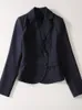 Costume élégant Blazer et jupe en maille pour femmes, 2 pièces, tenue De soirée au bureau, bleu, automne 2023