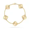 Van Clover Bracelet de luxe Designer Link Chain Bracelet à quatre feuilles Cleef Clover Femmes Mode Bracelets en or 18 carats Bijoux Cadeau 2023