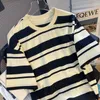 Męskie koszulki Sumno O-Neck Striped Lose T-Shirt Casual High Street Tops Student Para na wpół rękawowe koszulki męskie ubrania