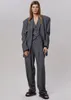 Women's Suits Blazers Wool Blend Shoulder Pad Blazer Oversized Blazer Midi Skirt 230831