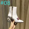 Top Designer Schoenen Vrouwen Boot Strip Enkellaarsjes Chunky Heel Booties G Reliëf Luxe Lederen Veterschoen Dikke Bodem Schoen