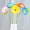 Decorative Flowers Wholesale ! Real Touch Daisy PU Artificial Felt Gerbera Wedding Decoration Floral 62cm Flores Planta 20pcs