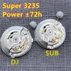 Reparationsverktygssatser 2021 Senaste modeller Kinesiska Super 3235 Automatisk mekanisk rörelse Blue Balance Wheel 41mm Sub DJ vs Factory 2162