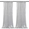 Curtain Sequin Backdrop Curtains - 2 Paneler 2x8ft Gold/Silver Party Wedding Baby Shower Sparkle Pography Bakgrund