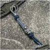 Kleryki Smyczowe ręcznie robione nordyckie łańcuch rycerzy męski męski Paracord Paracord Rope Keyring King Arthur Nóż wisior Amet Antique Dr dhwou