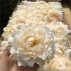 50 PCS Haute Qualité Soie Pivoine Fleur Têtes De Noce Décoration Artificielle Simulation Soie Pivoine Camélia Rose Fleur De Mariage 310h