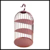 Plattor 1 datorer El Fruit Plate Rostfritt stål Bird Cage Snack Rack Buffet Tabell Treskikts bakverk Creative Platter