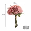 Decorative Flowers 1 PCS 30cm Artificial Peony And Hydrangea Silk Bouquet Home Decor House Room Decoration Gift F849