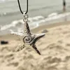 Pendant Necklaces Bohemian Style Large Pentagram Star Necklace for Women Girls Vintage Leather Rope Sweater Chain Choker Fashion Jewelry 230831